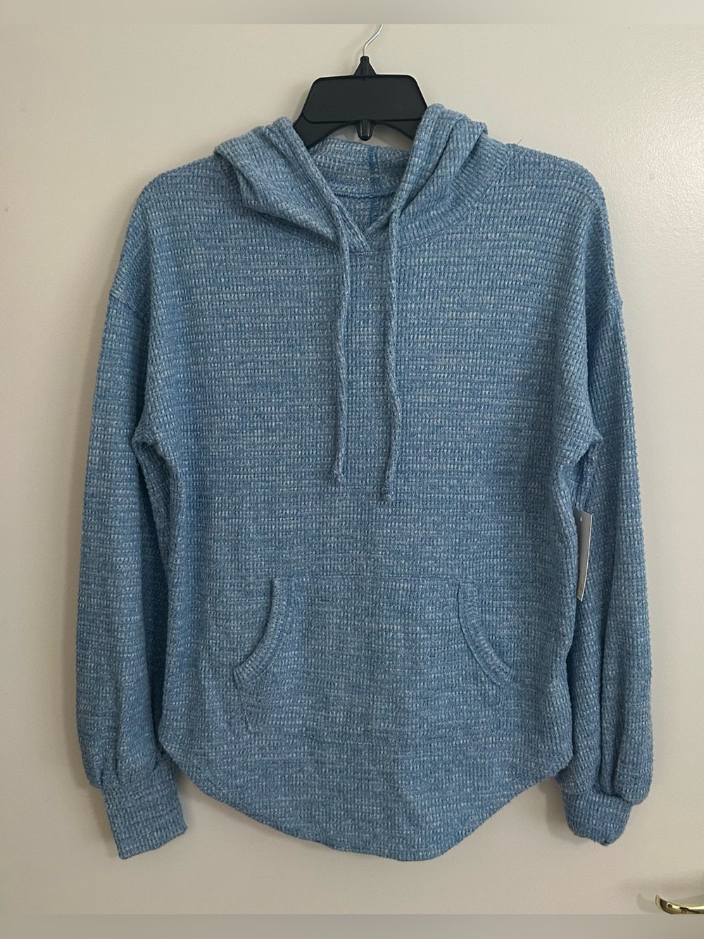 SO Light Blue Knit Hooded Pullover